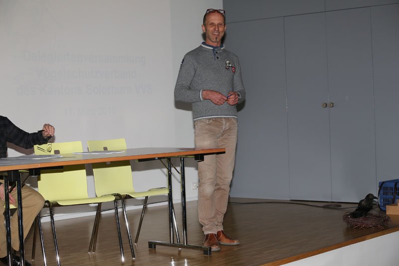 Daniel Peier, Präsident des Gastgebervereins NV Egerkingen heisst die Delegierten willkommen
